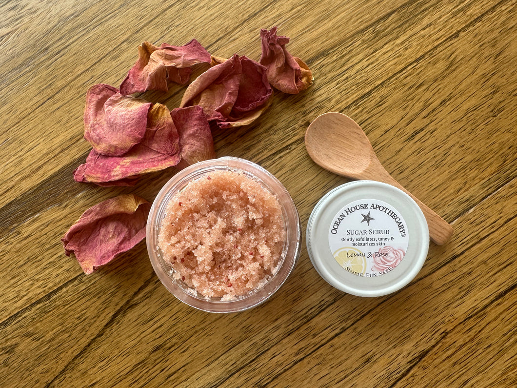 New! Lemon & Rose Sugar Scrub