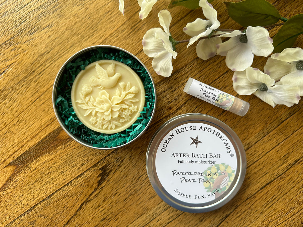 Partridge in a Pear Tree After Bath Bar & Lip Balm Gift Set