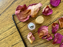 Load image into Gallery viewer, Vanilla Rose Cardamom Shimmer Mini Facial Roller
