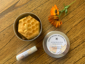 Honey Vanilla Chamomile After Bath Bar & Gift Set