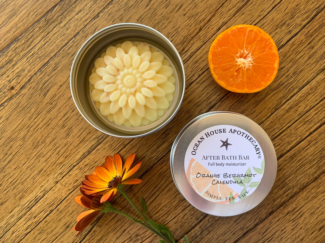 Orange Bergamot Calendula After Bath Bar