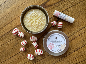 Peppermint Vanilla After Bath Bar & Lip Balm Gift Set